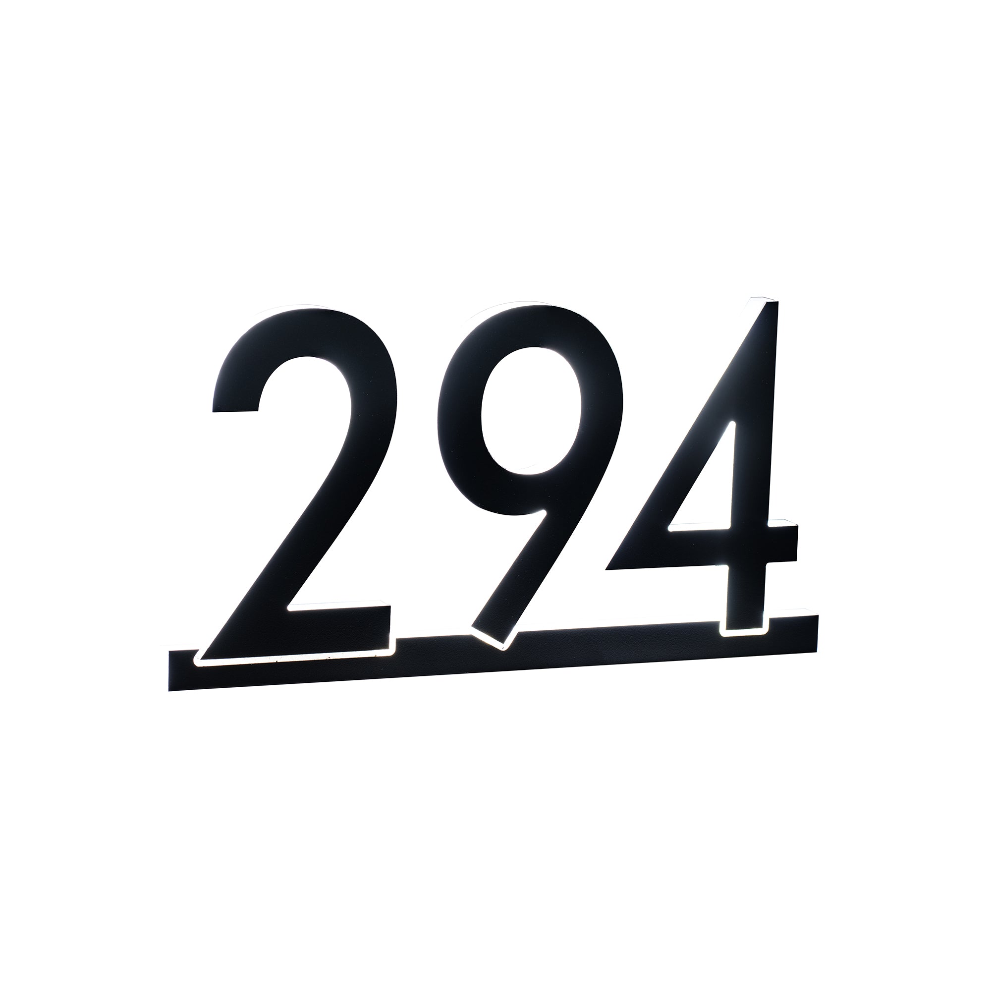 Modern Acrylic 3D Address Numbers with Backlit Glow