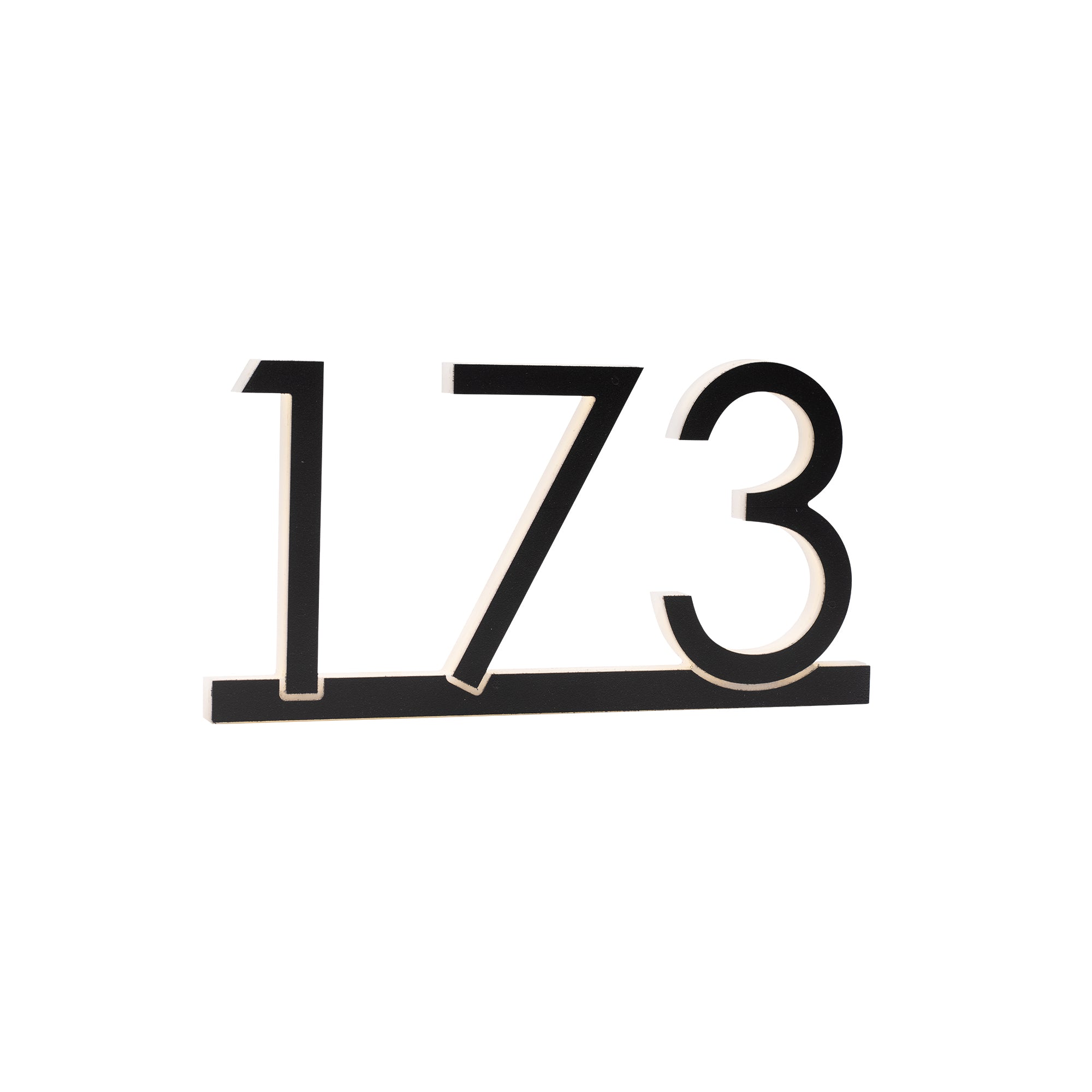 Modern Acrylic 3D Address Numbers with Backlit Glow