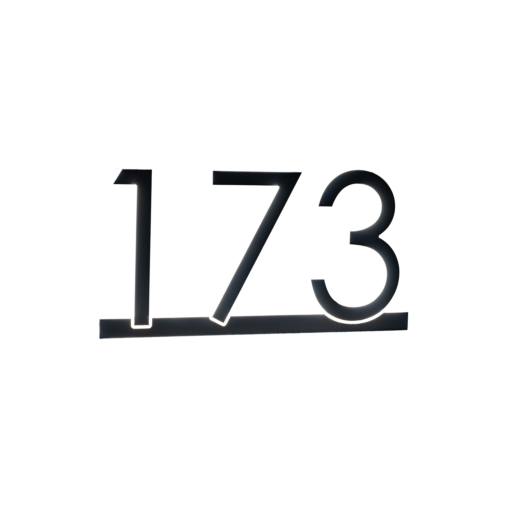 Modern Acrylic 3D Address Numbers with Backlit Glow