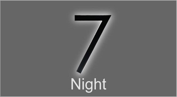 Acrylic Address Numbers with Glowing Edges