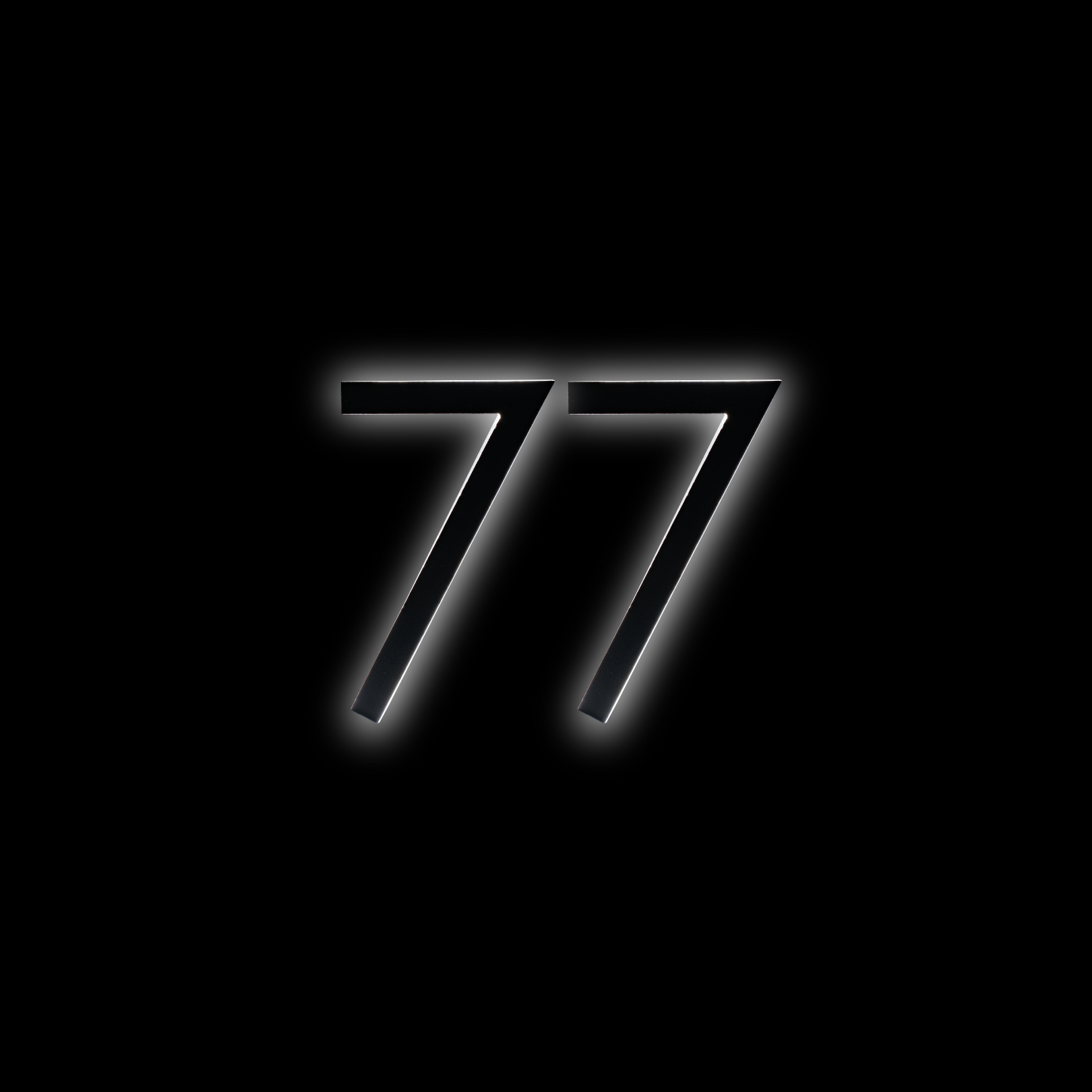 Modern Acrylic 3D Address Numbers with Glowing Edges