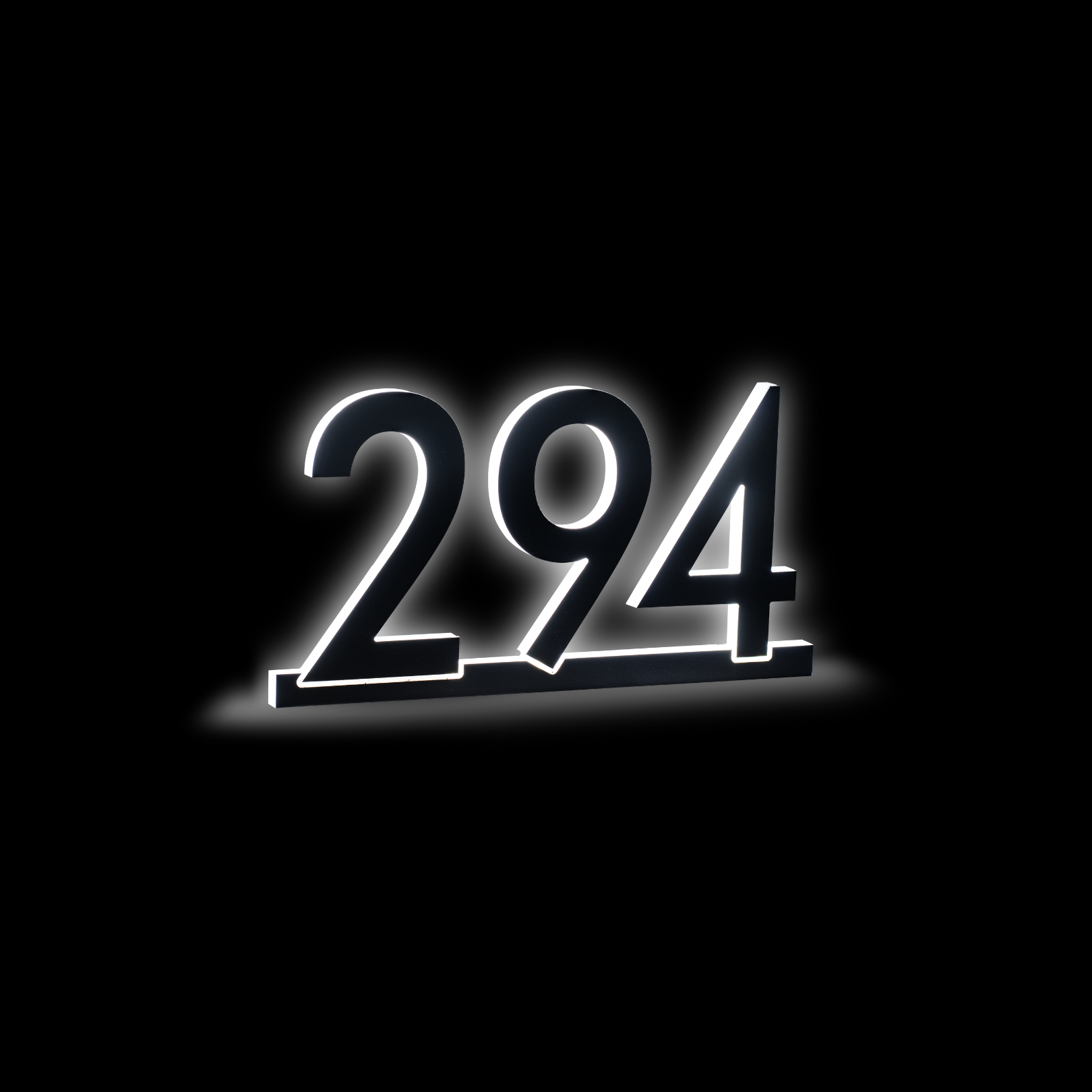 Modern Acrylic 3D Address Numbers with Backlit Glow