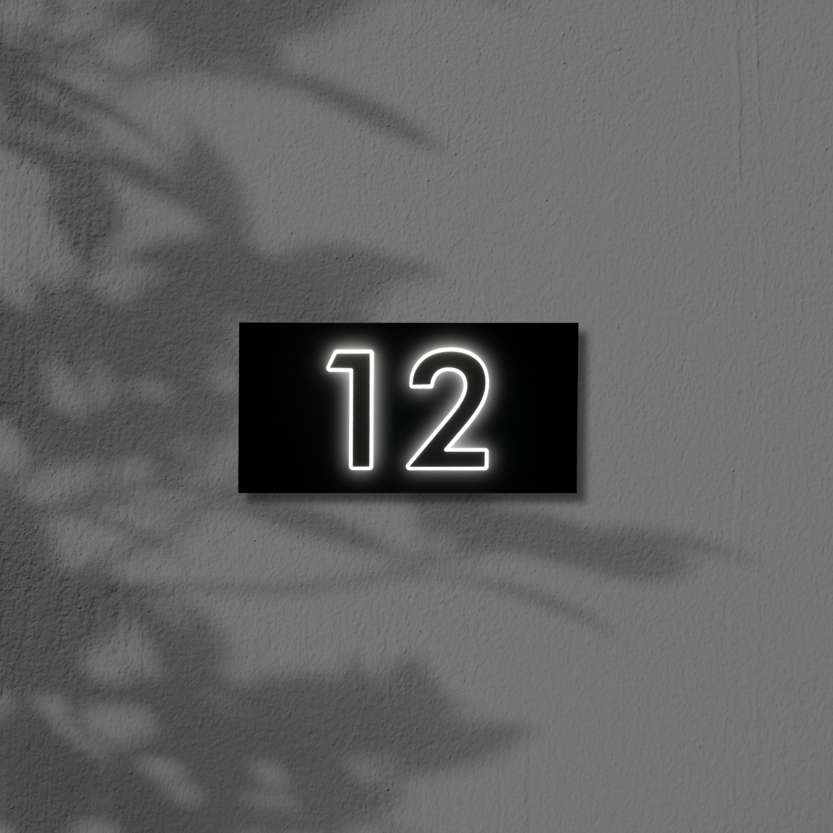 Modern Backlit 3D Address Numbers on Acrylic Plate
