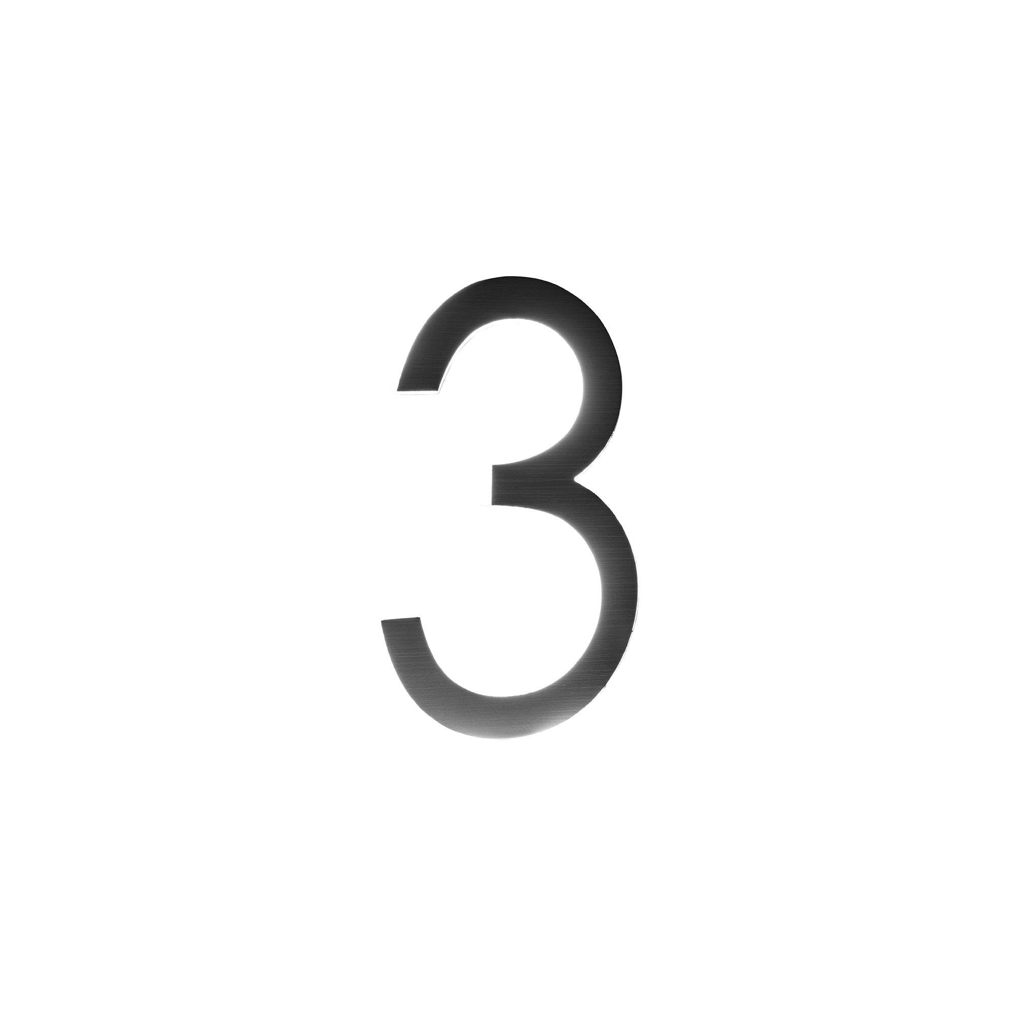Modern Acrylic 3D Address Numbers with Glowing Edges