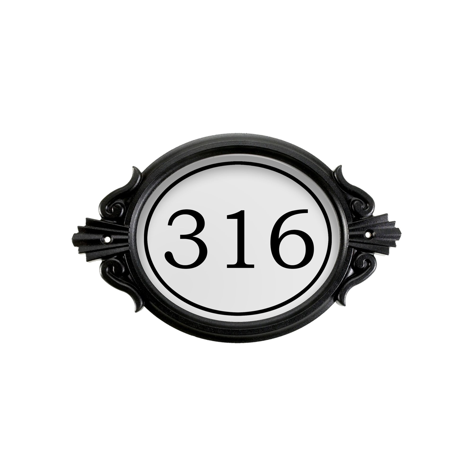 Horizontal Roman Plaque with Inner Ring & Numbers