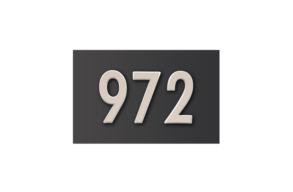 Modern Backlit 3D Address Numbers on Acrylic Plate