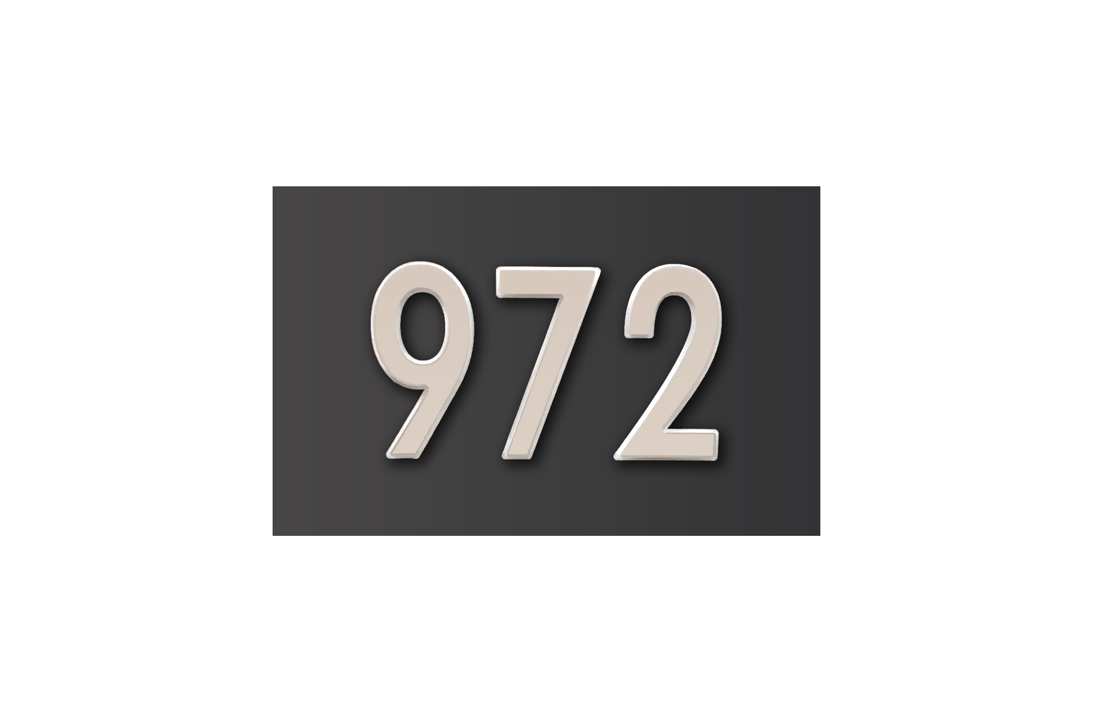 Modern Backlit 3D Address Numbers on Acrylic Plate
