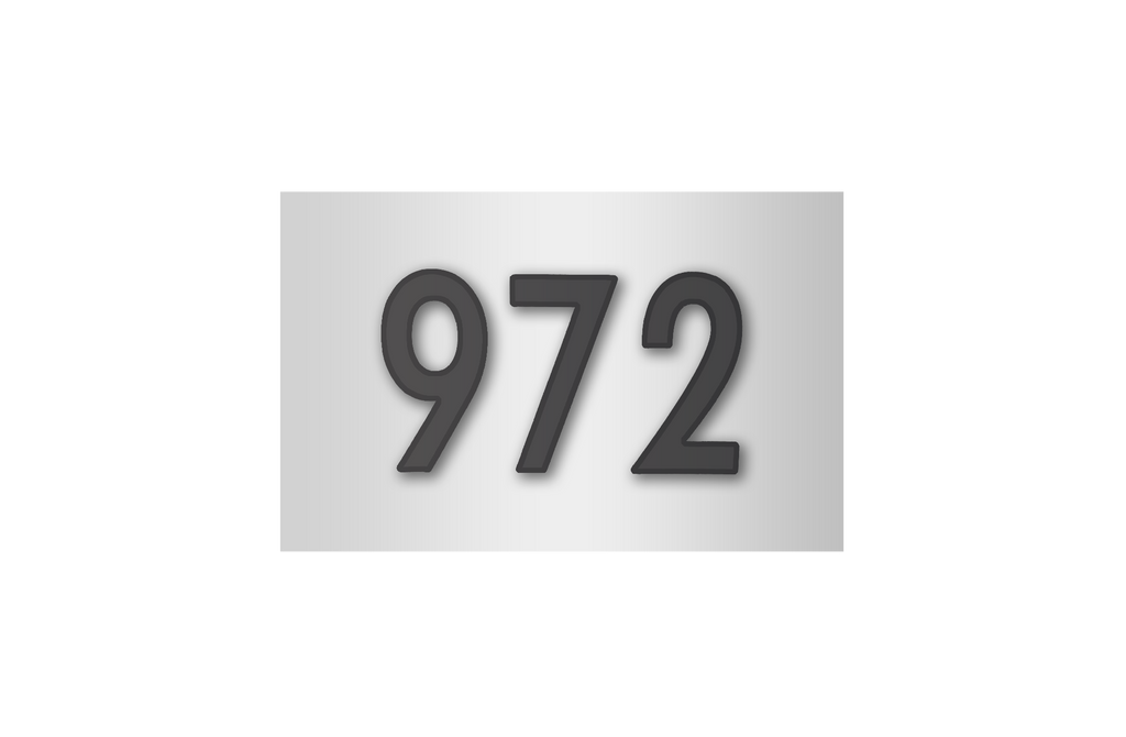 Modern Backlit 3D Address Numbers on Acrylic Plate