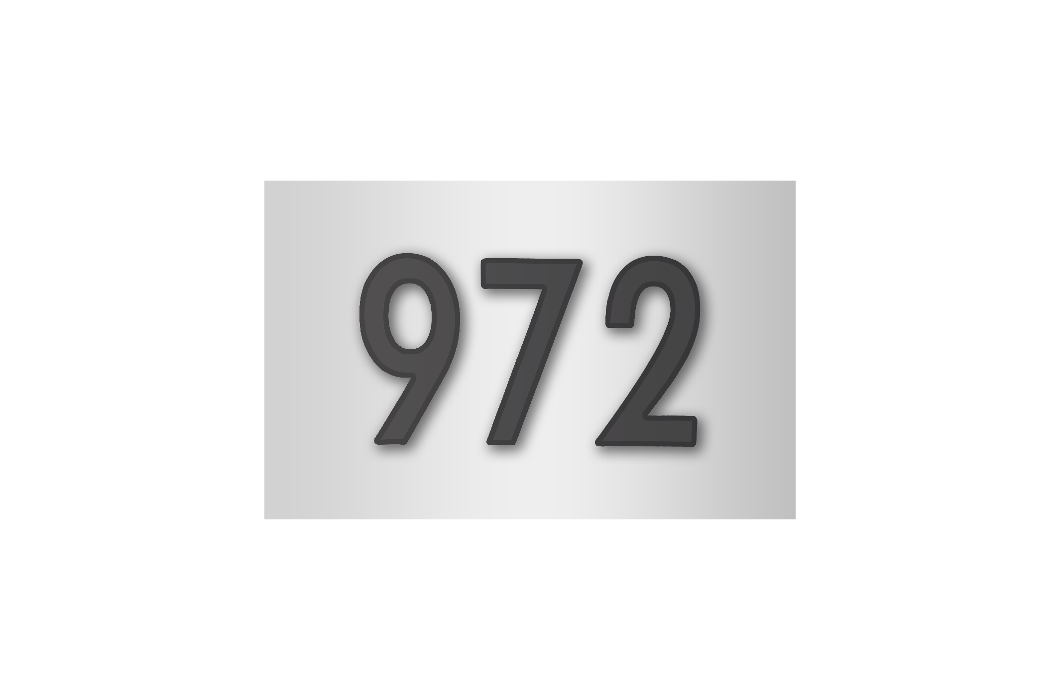 Modern Backlit 3D Address Numbers on Acrylic Plate